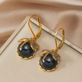 Сферични обеци от сребро в старинен стил