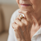 Винтидж златен пръстен с перла