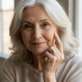 Винтидж пръстен от сребро с златно сърце