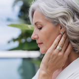 Винтидж пръстен от сребро с златно сърце