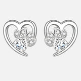 Обици с Печат и Сърце с Цирконий