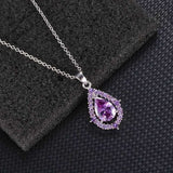 Колие и обеци Надин Аметист