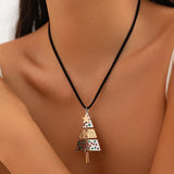 Обесени обеци във форма на коледно дърво от смесен метал