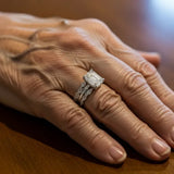 Винтидж пръстен от сребро с блестящи слоеве