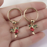 Обеци и колие с колибри