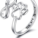 Ръчно изработено пръстенче с краче и сърце – Регулируемо, сребро стерлинг 925