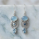 Винтидж обеци от Лунен камък