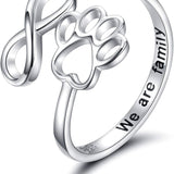 Ръчно изработено пръстенче с краче и сърце – Регулируемо, сребро стерлинг 925