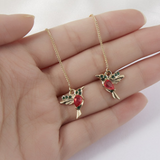 Колие и обеци Колибри