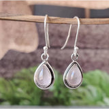 Винтидж обеци с бял кристал