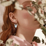 Бляскави обеци с Лунен камък