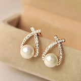 Ева - Обеци с Перли и Вплетени Кристали