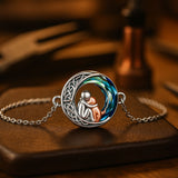 Регулируема гривна с висулка на куче от сребро