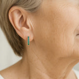 Смарагдови и диамантени обеци от злато