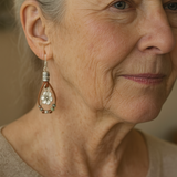 Винтидж цветни обеци от кожа