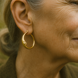 Винтидж обеци Луна от злато