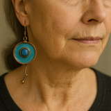 Ръчно рисувани обеци с емайл