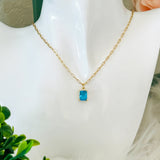 Обеца с висулка в изумруден резен