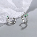 Сребърни обеци във форма на змия