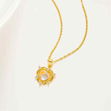 Колие от Лунен Камък - Формат на Сърце