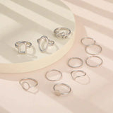 Комплект от 11 винтидж пръстена от сребро