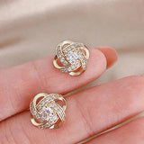 Окачени обеци с цветна спирала