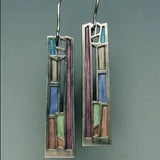 Винтидж Сребристи Обеци с Цветове