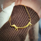 Нашийник за куче Дакел в златен цвят