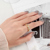 Пръстен с верижка във форма на подкова