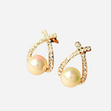 Ева - Обеци с Перли и Взаимосвързани Кристали