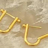 Минималистични обеци от злато