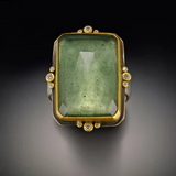 Ретро френски квадратен пръстен с кристал