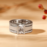 Европейски и Американски Диамантен Пръстен от Три Части