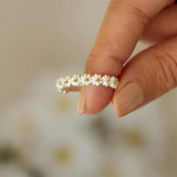 Малък маргаритен пръстен от сребро