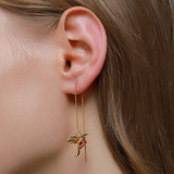 Ретро обеци с птици