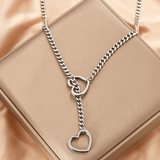 Колие Лара с Сърце от Неръждаема Стомана