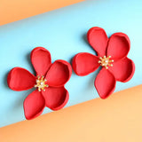 Златни цветни обеци