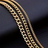 Минималистично колие с кубинска верига за мъже