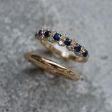 Комплект елегантни пръстени с винтидж синя циркония