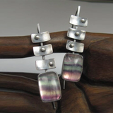 Сребърни обеци с градиент