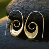 Обици Спирала Бохо в Злато и Сребро