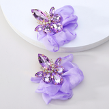 Светещи обеци с цветни венчелистчета