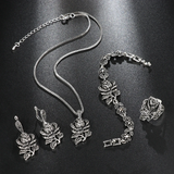 Елегантен комплект от сребро с цирконий