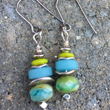 Винтидж обеци Океан от сребро