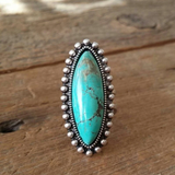 Винтидж пръстен с тюркоазен камък