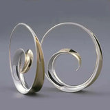 Винтидж обеци с вълни в спирала