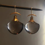 Винтидж Кристални Обеци Космически