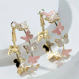 Обици с винтидж пеперуди