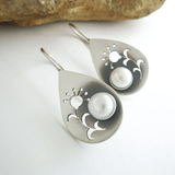 Винтидж Обеци с Цвете и Перла