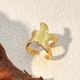 Регулируем пръстен Vintage Gold Starfish
